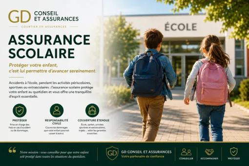 Assurance scolaire : protéger son enfant, c’est aussi protéger sa tranquillité, Saint-Cannat, GD CONSEIL ET ASSURANCES
